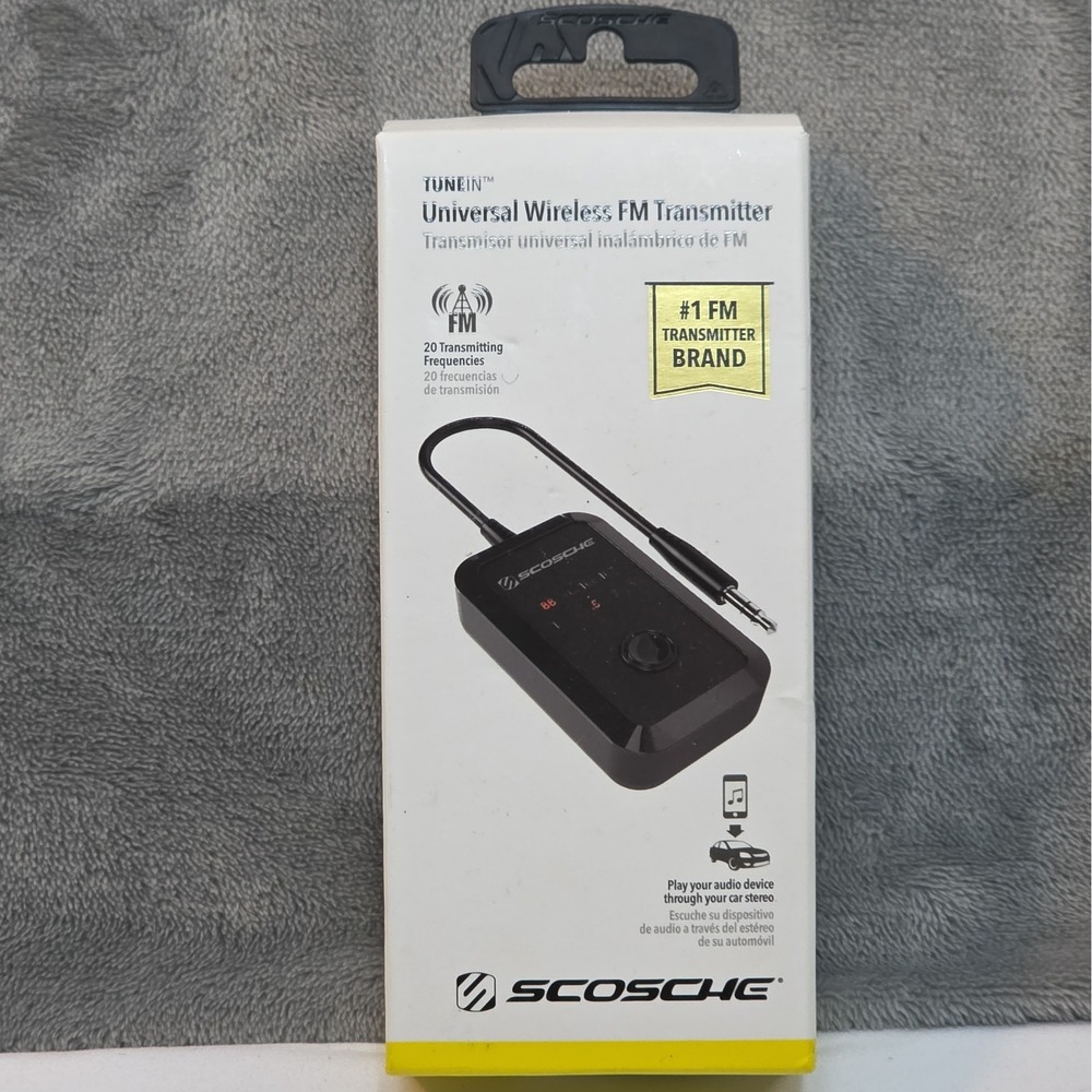 Scosche TuneIn Universal Wireless FM Transmitter 20 Transmitting Frequencies New